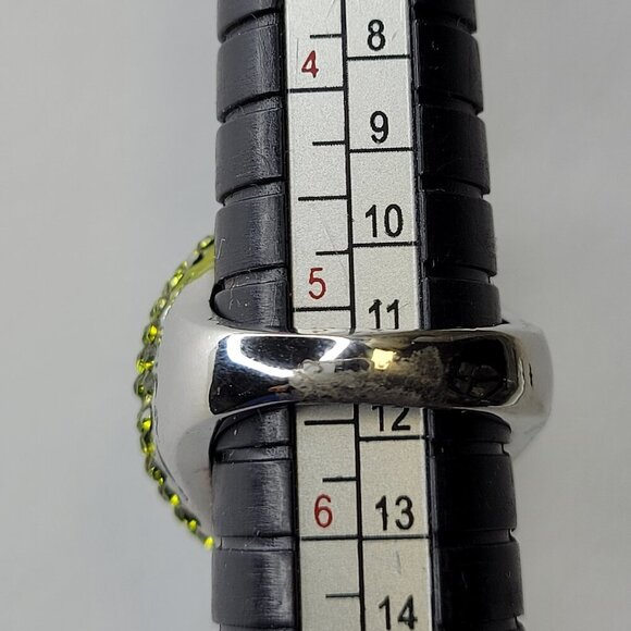 Aqua Green Rhinestone Ring SIZE 5 - other sizes available - Picture 8 of 14